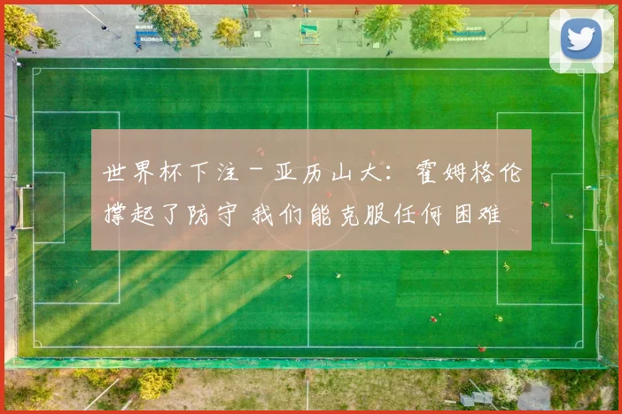 世界杯下注 - 亚历山大：霍姆格伦撑起了防守 我们能克服任何困难